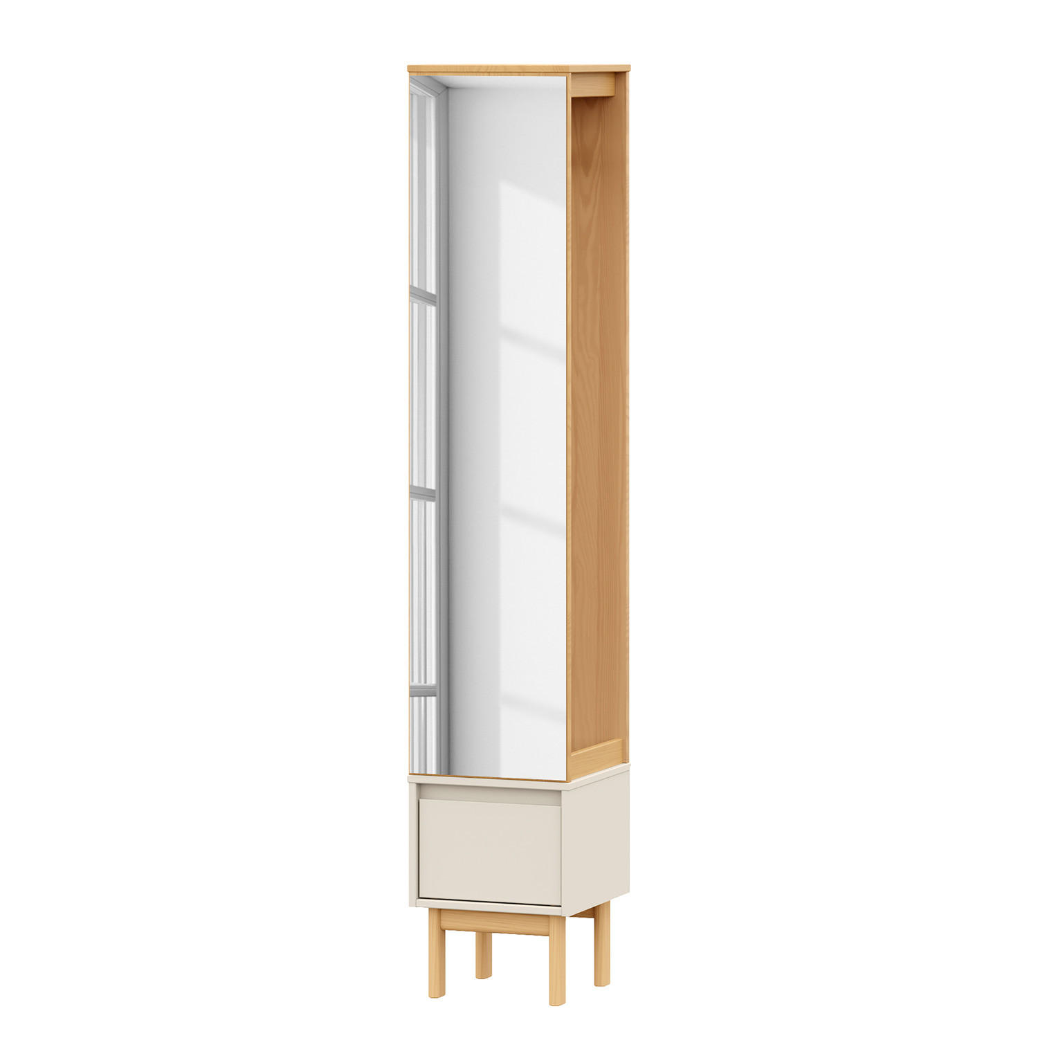 MASSIVE GARDEROBE - Pinie / Kaschmir - Kaschmir/Pinienfarben, Holz (35/188/35cm) - home24