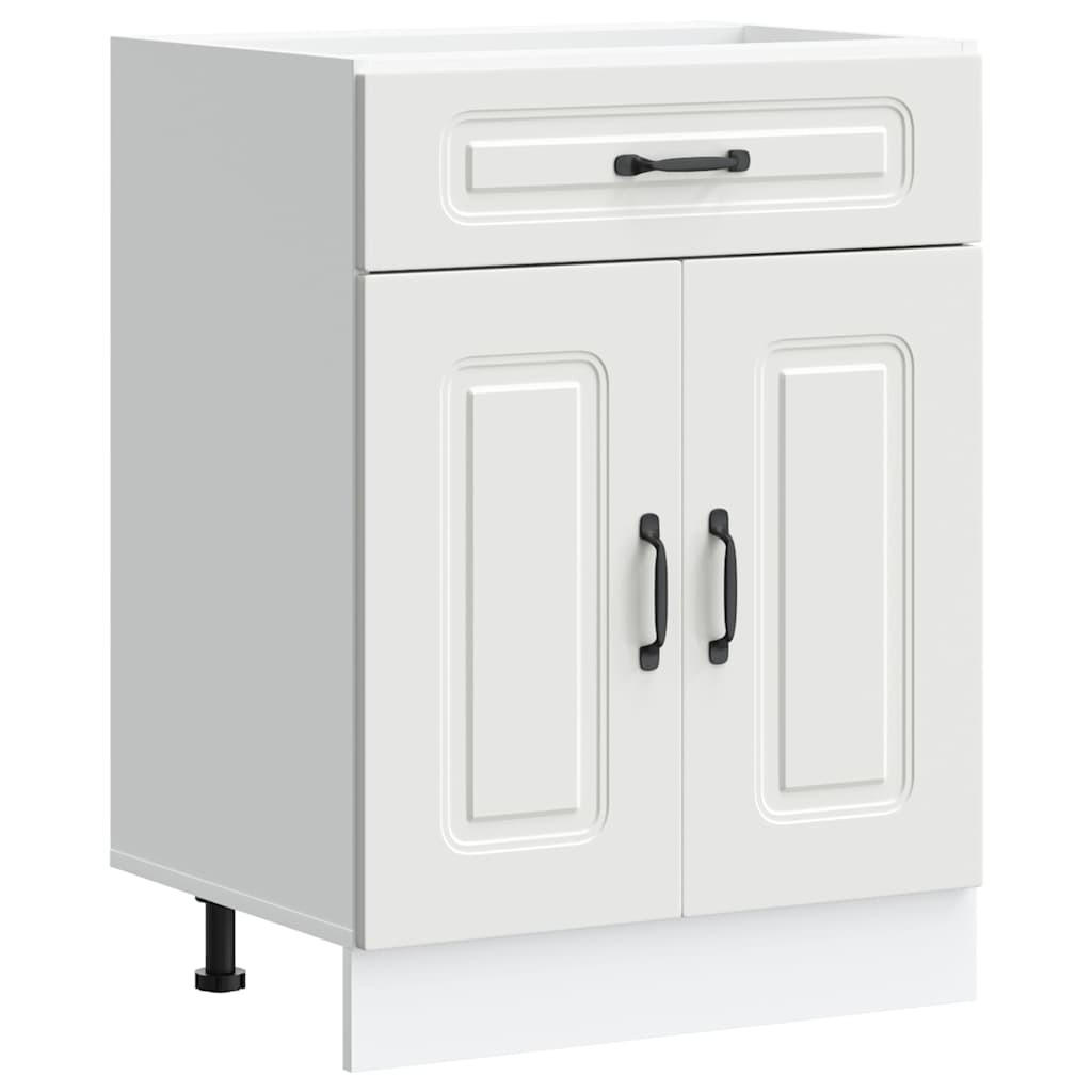 KÜCHENUNTERSCHRANK Kalmar Weiss Holzwerkstoff - Weiß, Holzwerkstoff (46/81.5/60cm) - vidaXL