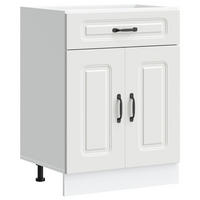 KÜCHENUNTERSCHRANK Kalmar Weiss Holzwerkstoff - Weiß, Holzwerkstoff (46/81.5/60cm) - vidaXL