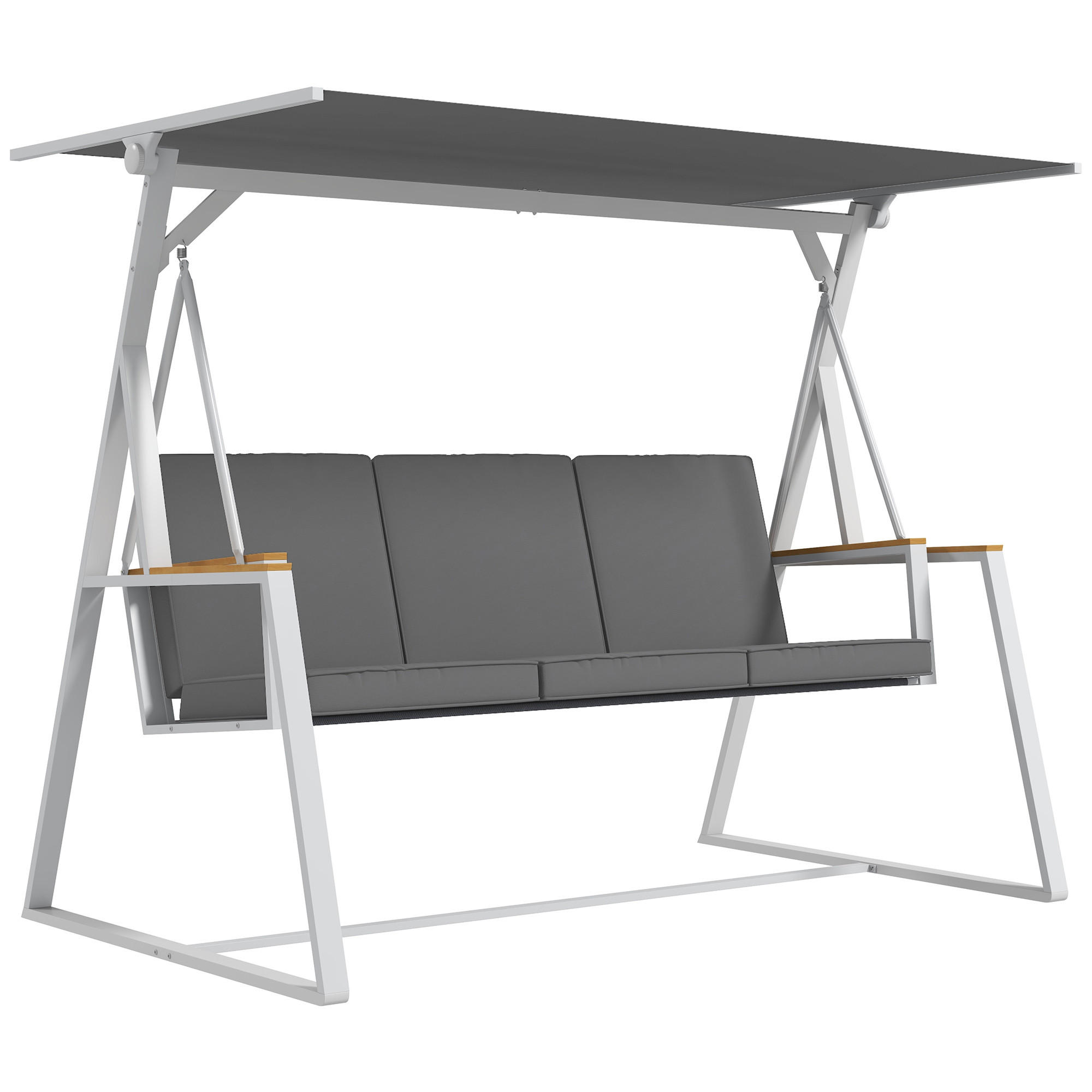 HOLLYWOODSCHAUKEL DE-15248 Dunkelgrau - Dunkelgrau, Metall (130/175/205cm) - ComfortXL