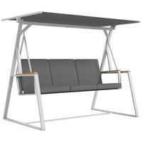 HOLLYWOODSCHAUKEL DE-15248 Dunkelgrau - Dunkelgrau, Metall (130/175/205cm) - ComfortXL