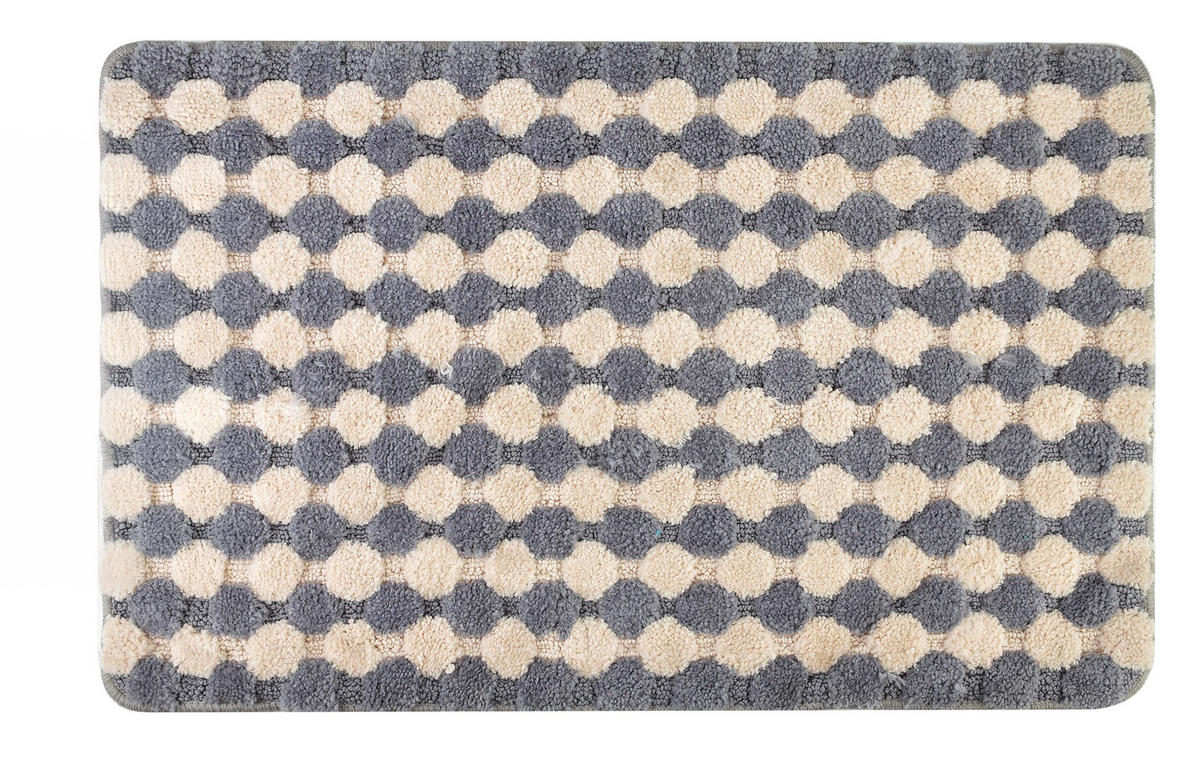 BADTEPPICH Zac Grau 80/50/2 cm Textilien - Grau, Textil (50/80cm) - Mondex
