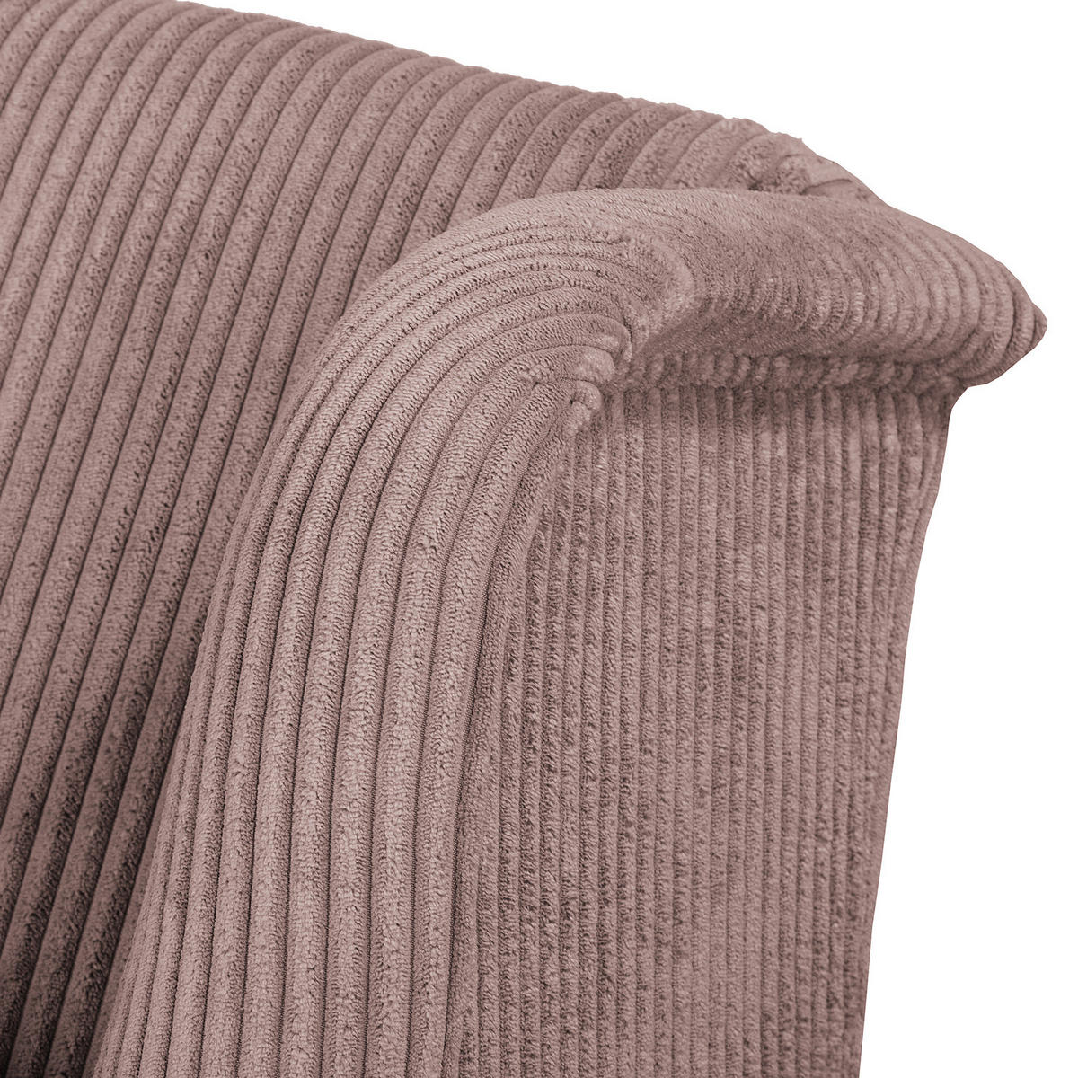 XXL SESSEL - Cord - Mauve, Holz/Textil (135/100/128cm) - home24