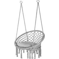 HÄNGESESSEL bis 150 kg - Grau, Textil (80/38/80cm) - Outtec