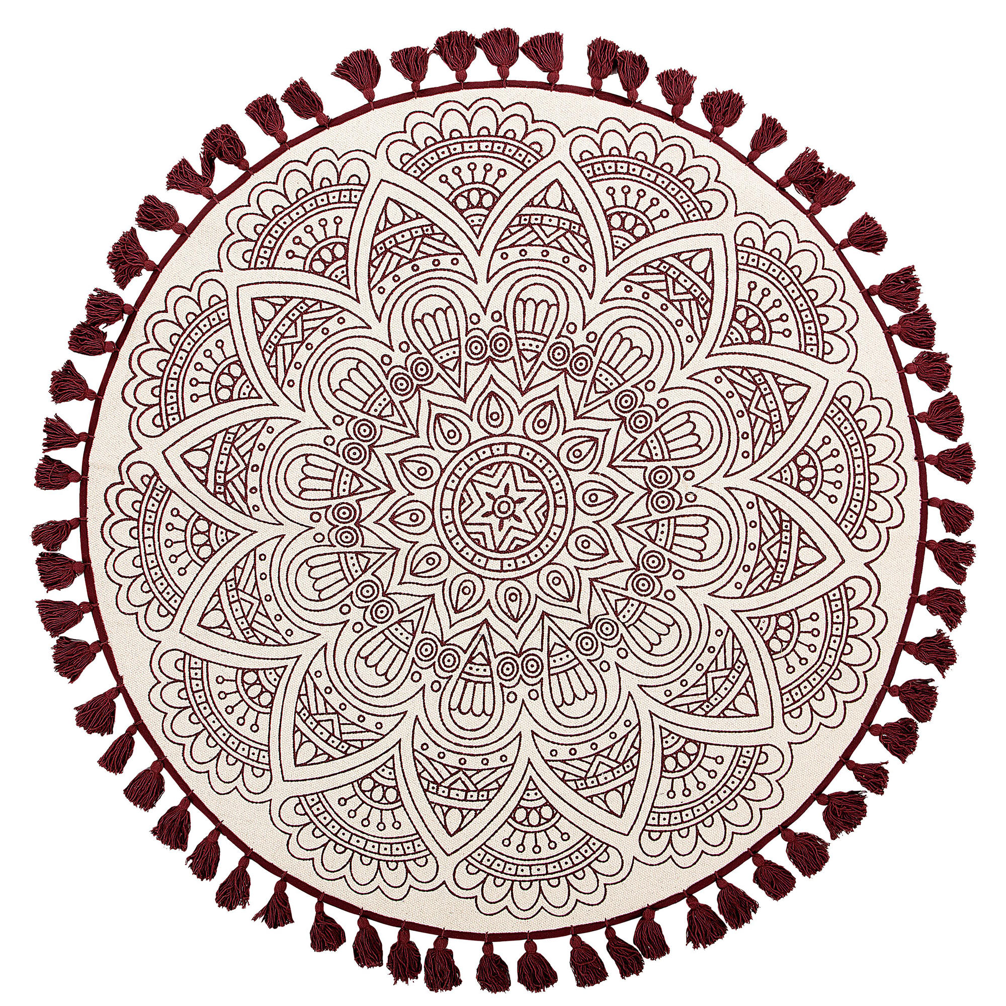 VINTAGE-TEPPICH Ayakli 120/120 cm - Rot, Textil (120/120cm) - Beliani