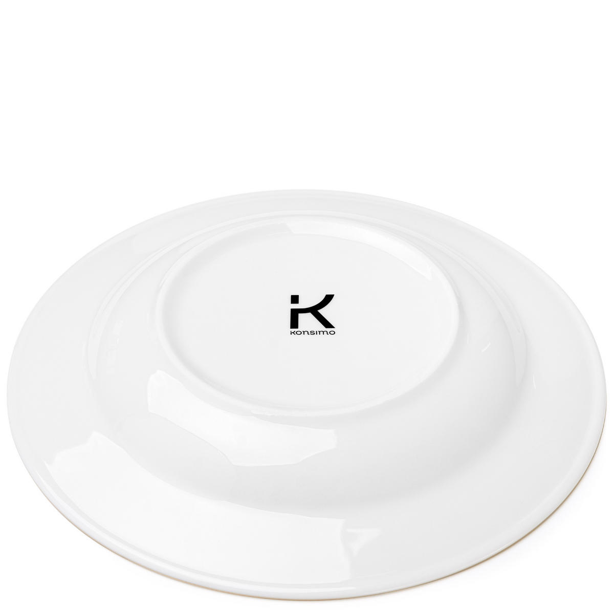 SUPPENTELLER-SET MUSCARI 6-tlg Porzellan, mit gold elementen - Goldfarben, Keramik (22.5cm) - KONSIMO®
