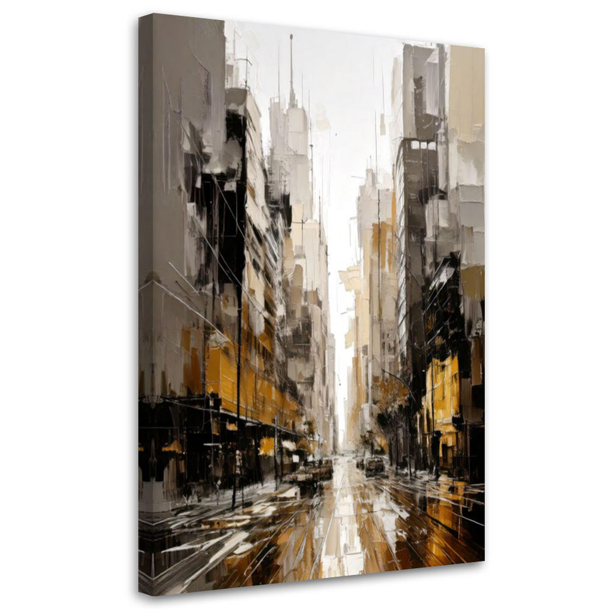 LEINWANDBILD Abstraktion 80x120cm - Beige, Textil (80/120cm) - Feeby