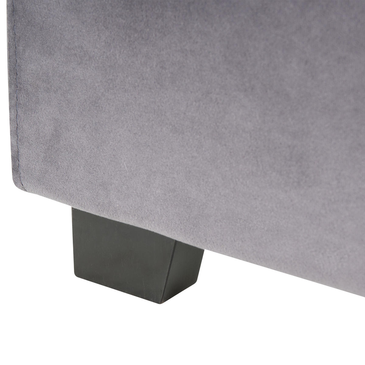 WASSERBETT 160/200 cm Dunkelgrau Rouen - Dunkelgrau, Textil (160/200cm) - Beliani