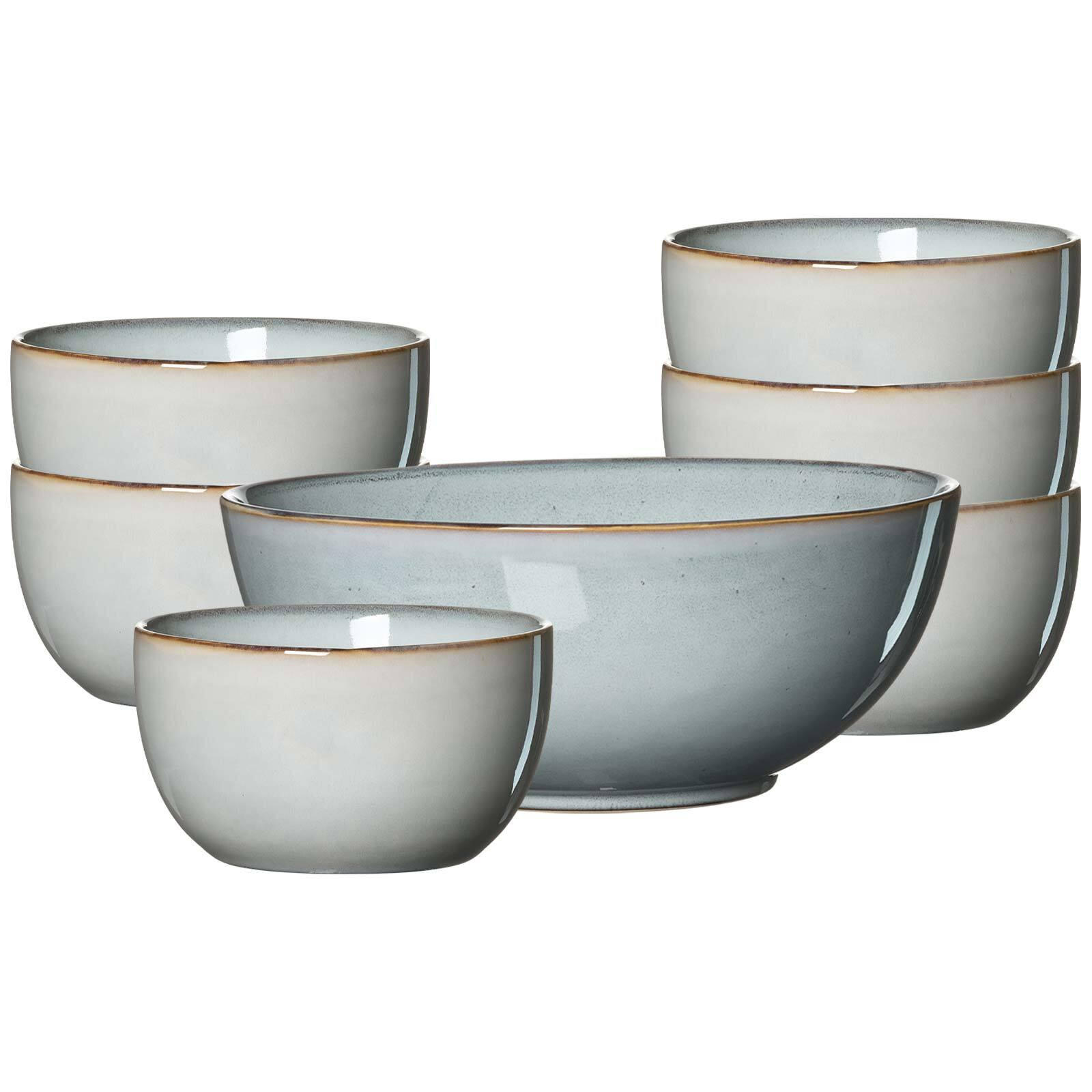 SALAT-SET Alicante Grau 7er Set - Grau, Keramik (1/1/1cm) - Ritzenhoff Breker