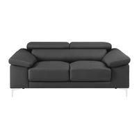 SOFA ohne Schlafmöglichkeit - 2 Personen - Leder - Anthrazitgrau - - Anthrazit, Leder (176/73/103cm) - Vente-Unique