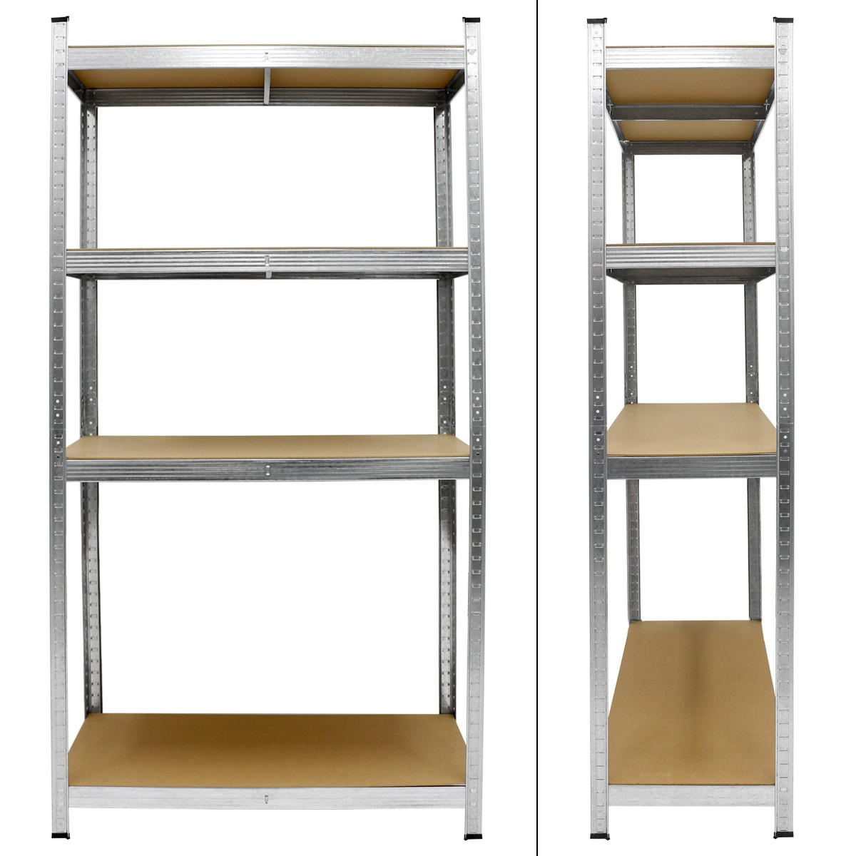 LAGERREGAL 2er Set - Silberfarben, Metall (40/160/80cm) - ECD-Germany