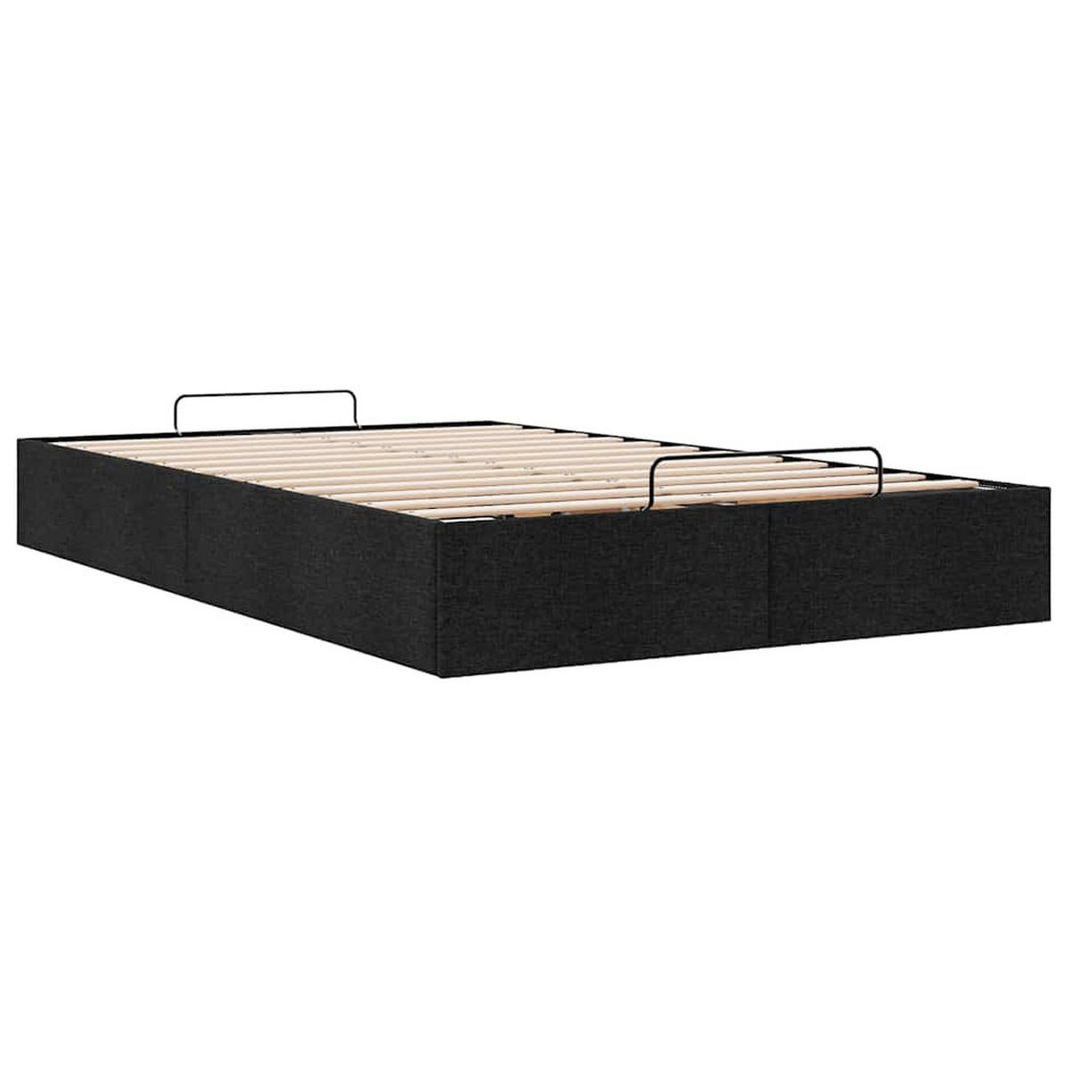 OTTOMAN-BETT Ohne Matratze Schwarz 120/200 Cm Stoff - Schwarz, Holzwerkstoff (120/200cm) - vidaXL
