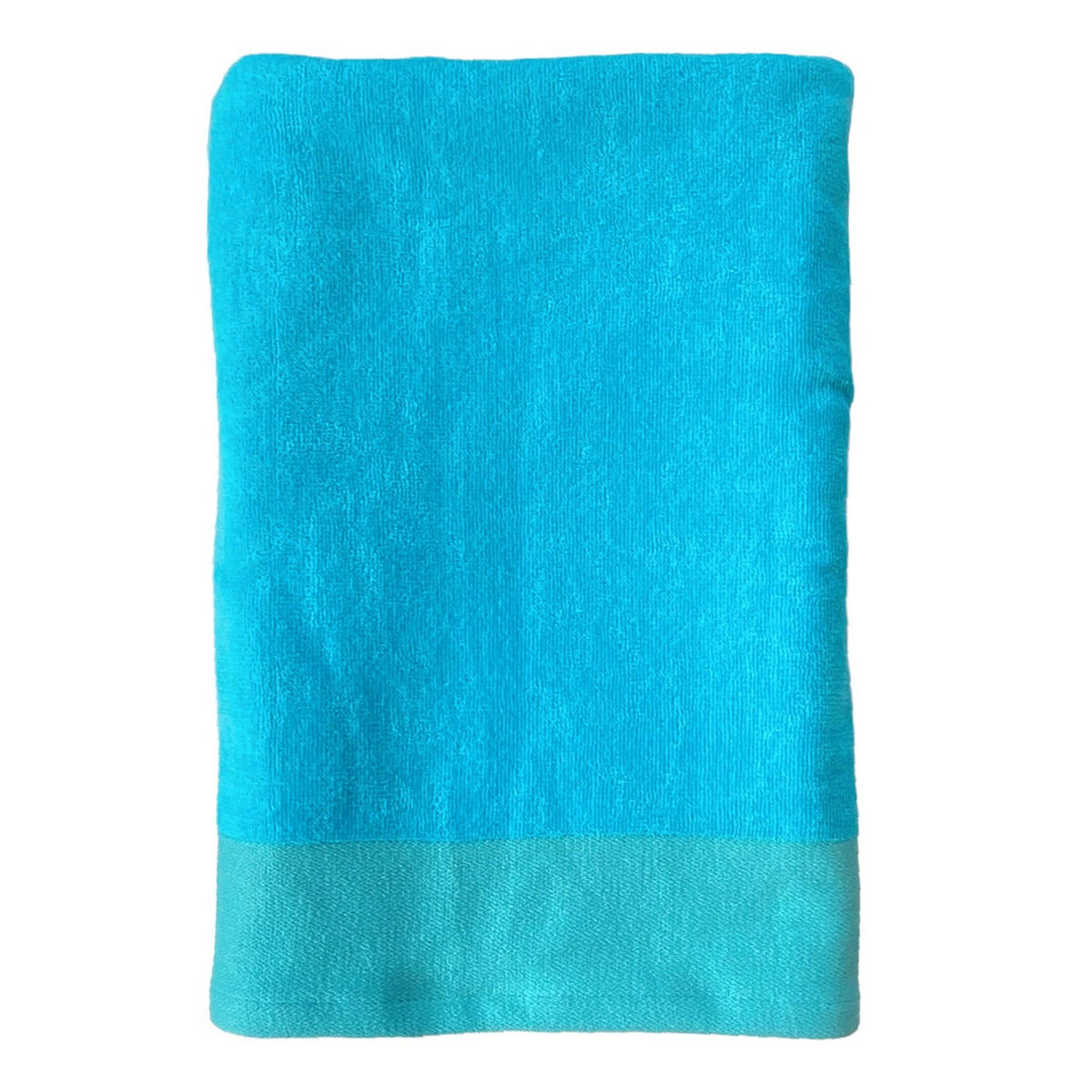 BADETUCH Velours uni Shady Türkis 140x180 370g/m² - Blau, Textil (140/180cm) - LE COMPTOIR DE LA PLAGE