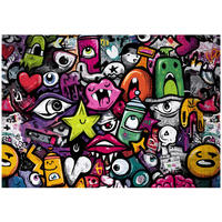 FOTOTAPETE Jungen Graffiti Bunt 250x175 cm - Multicolor, Papier (250/175cm) - Wallarena