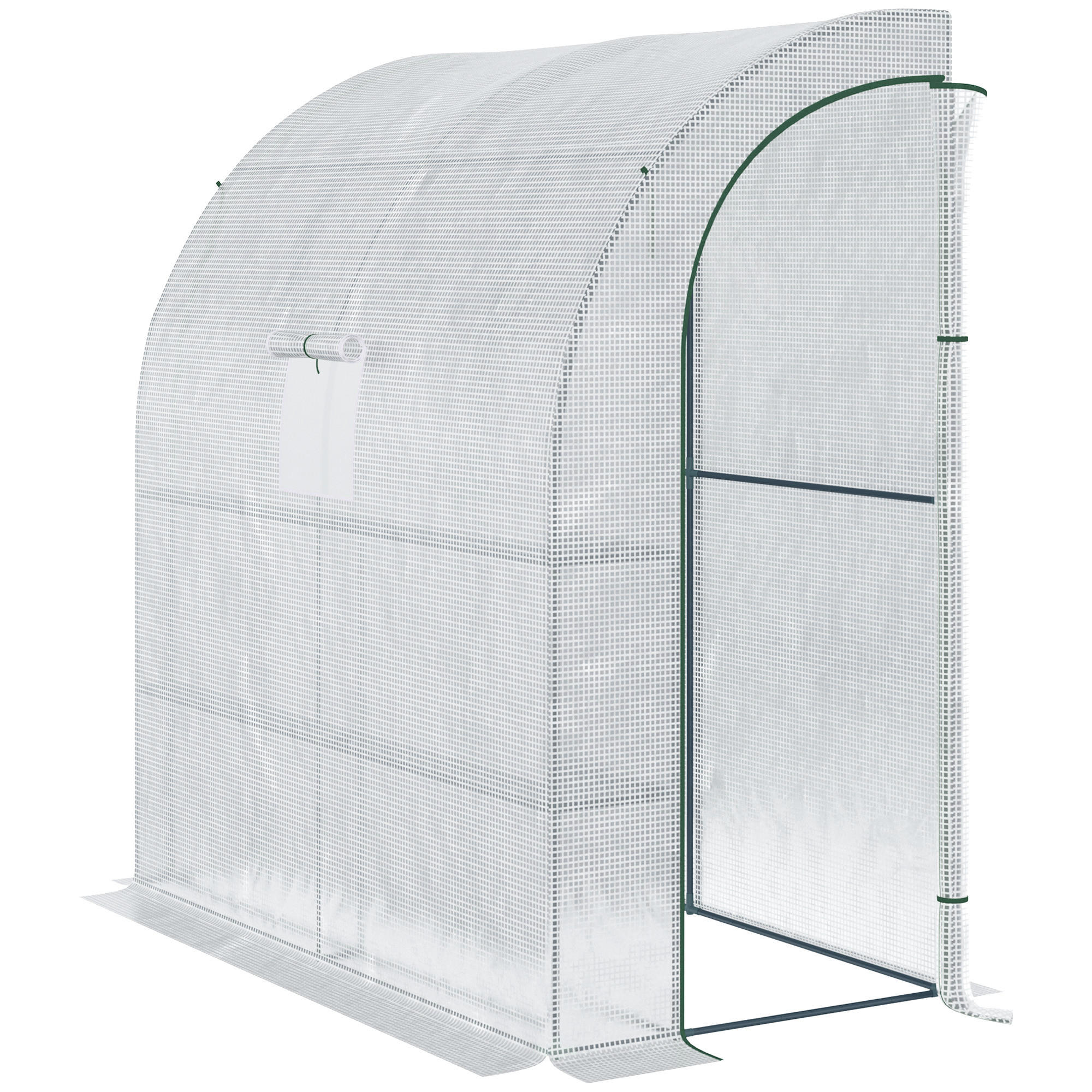 GEWÄCHSHAUS DE-11914 mit 3 Etagen & 2 Türen Weiß - Weiß, Metall (100/215/200cm) - ComfortXL