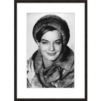 BILD mit Rahmen 51x71 cm Romy Schneider Schwarz-Weiß - Weiß, Holz (51/71cm) - artissimo