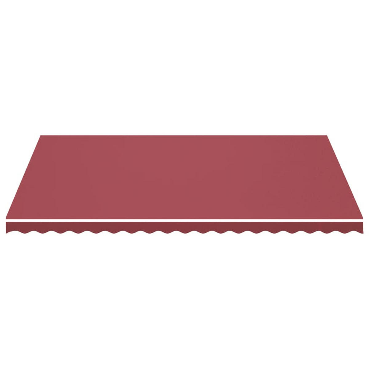 MARKISENSTOFF mit Volant| Rot, für 500x350cm Rahmen | Markisenbespannung Markisentuch - Rot, Textil (480/0.3/345cm) - DELUKE