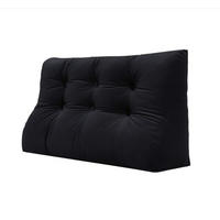 RÜCKENKISSEN Körperkontur Samtlook Schwarz 100 cm - Schwarz, Textil (55/100cm) - Vercart