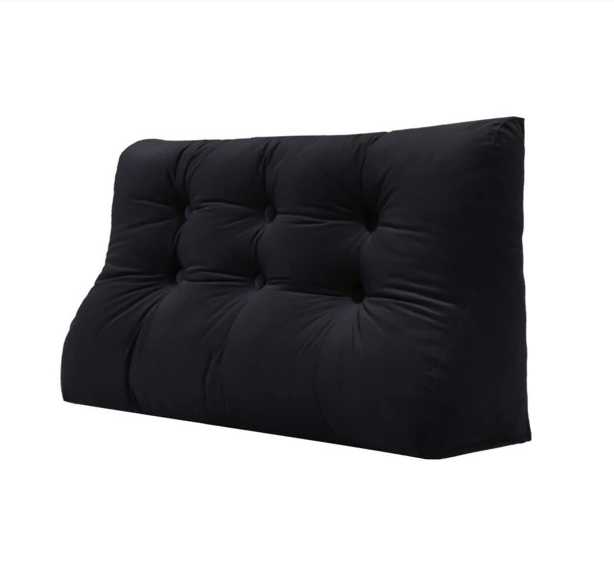 RÜCKENKISSEN Körperkontur Samtlook Schwarz 100 cm - Schwarz, Textil (55/100cm) - Vercart