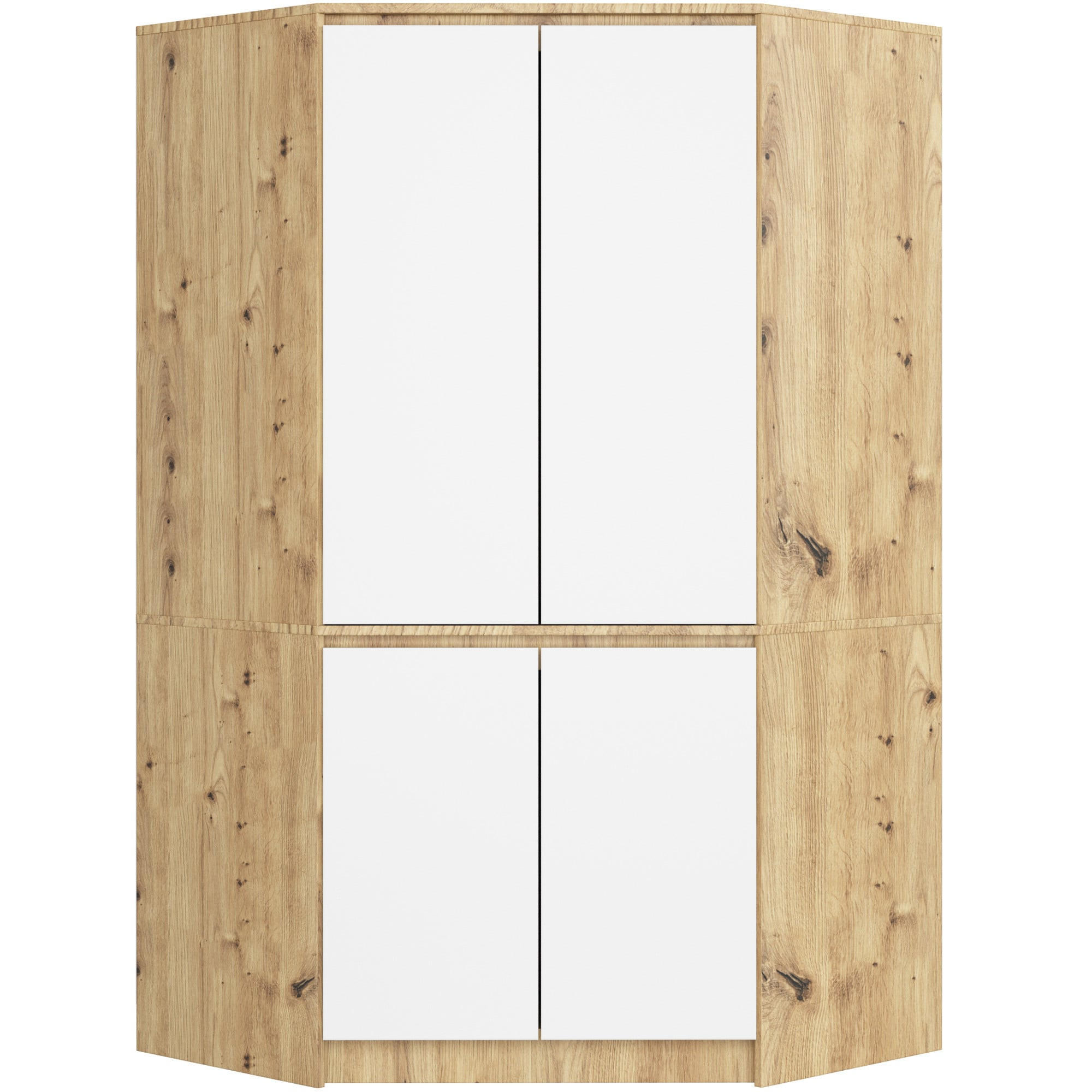 RAUMHIRSCH FURNITURE ŠATNÍK z dubu Artisan, bílý 180/100/50