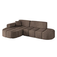 ECKSOFA Ottomane Links LIVO-L1 - 252x173x79,5 cm Braun - Braun, Holzwerkstoff/Textil (252/173cm) - ALTDECOR