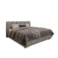 POLSTERBETT Zaira 180x200cm – Elegantes Polsterbett für modernen Wohnstil , ohne matratze, hellgrau - Hellgrau, Holz (180/200cm) - Homesy
