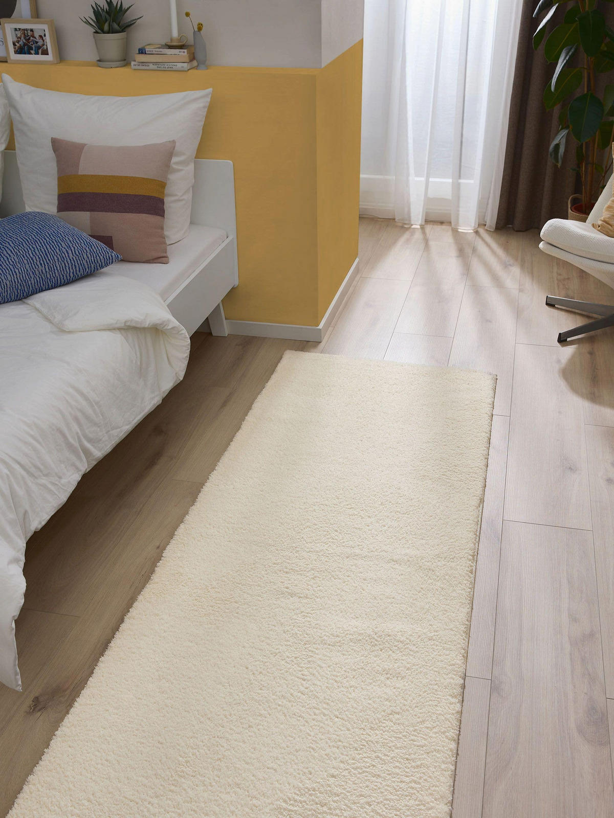 LÄUFER Soda Weiß 80x240 cm - Weiß, Textil (80/240cm) - benuta Nest