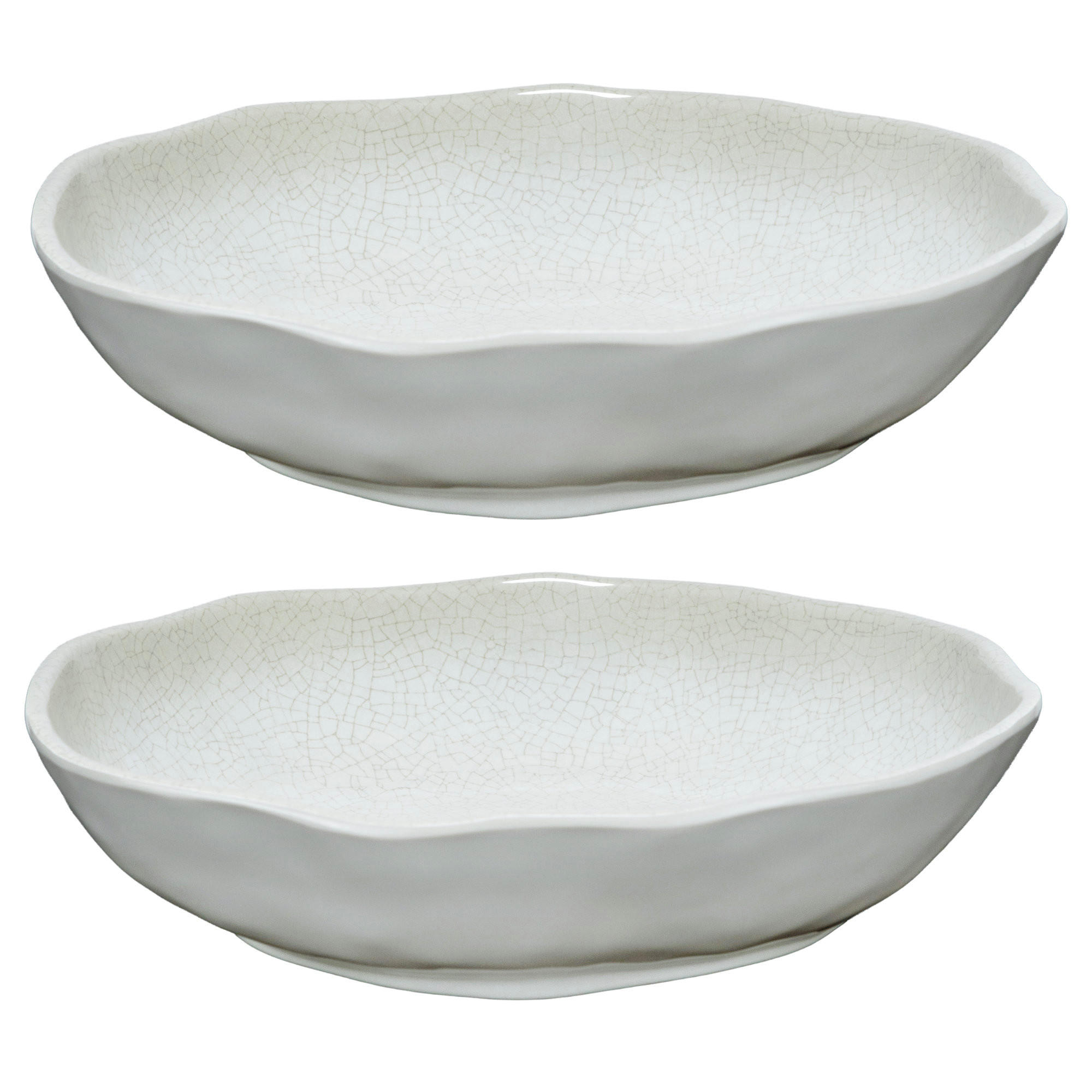 TELLER tief / Suppenteller Ø 21 cm Atmosfera Taube Set mit 2 Stück - Grau, Kunststoff (21/21/5cm)