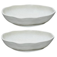 TELLER tief / Suppenteller Ø 21 cm Atmosfera Taube Set mit 2 Stück - Grau, Kunststoff (21/21/5cm)