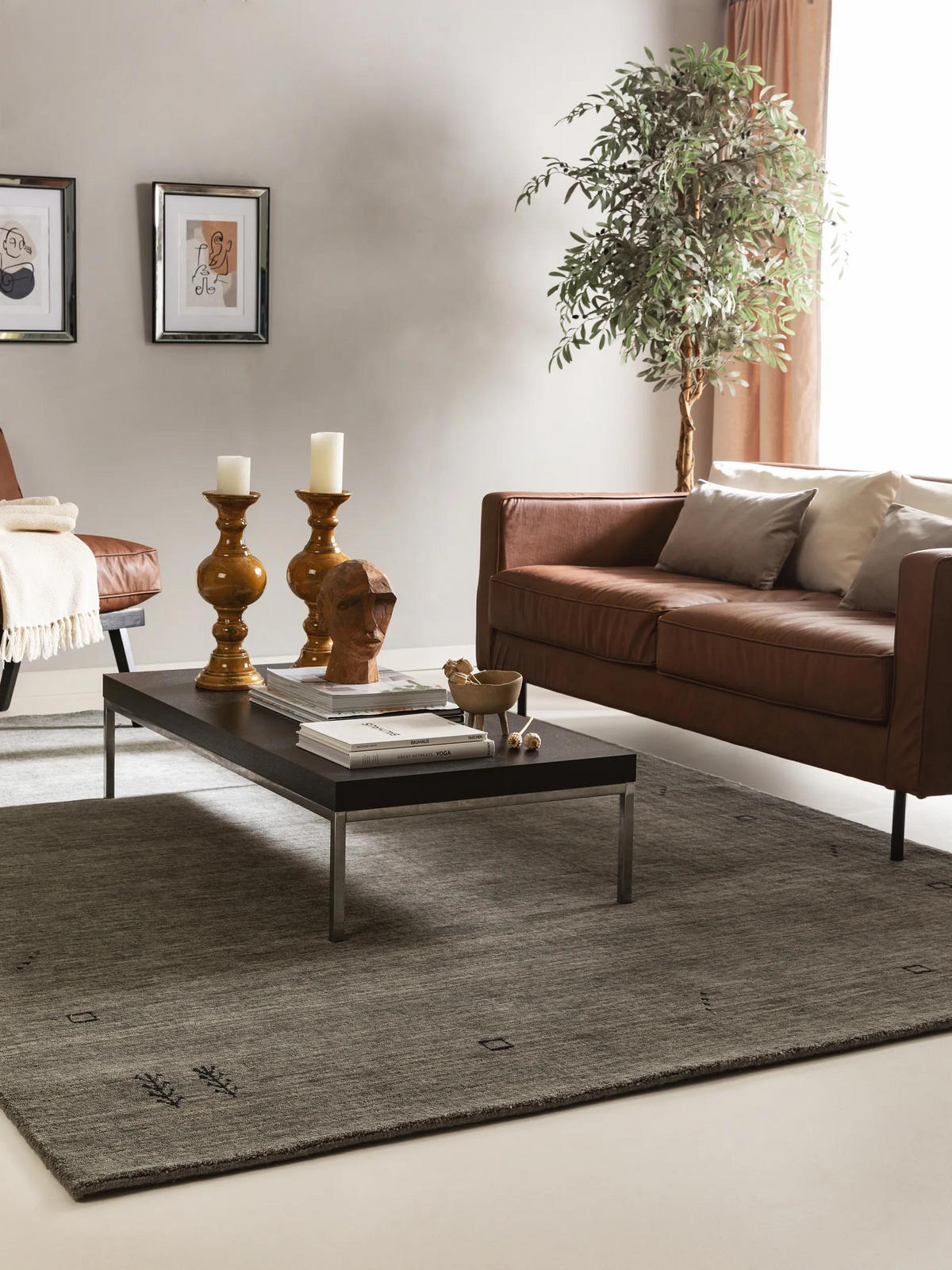 WOLLTEPPICH Jamal Grau 160x230 cm - Grau, Textil (160/230cm) - benuta Nest