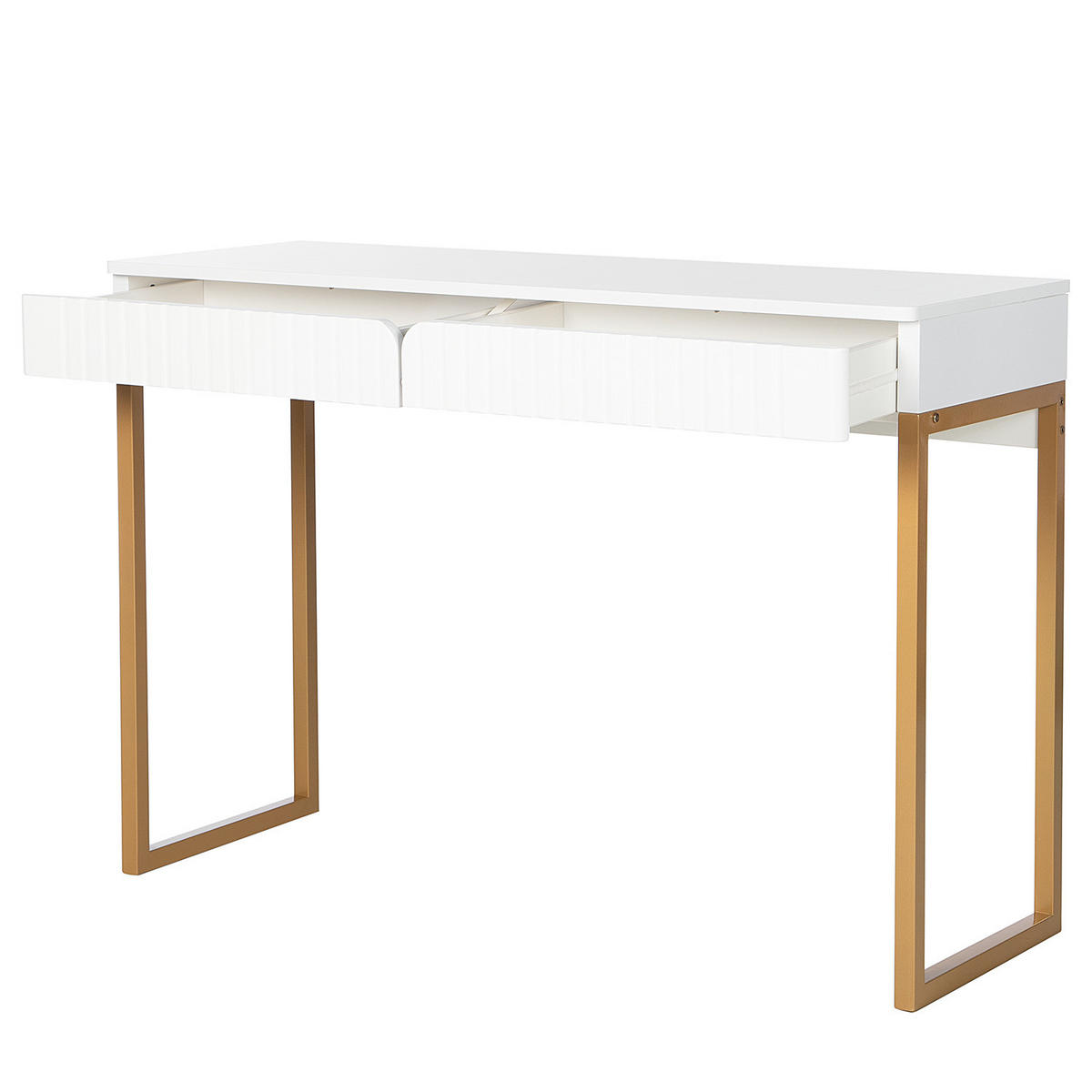 SCHREIBTISCH - Goldfarben, Holzwerkstoff/Metall (40/110/75cm) - home24