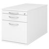ROLLCONTAINER - mit Hängeregistratur 80/42,8/51,2 cm in Weiß Bogengriff (Metall) - Weiß, Holzwerkstoff (42.8/51.2/80cm) - bümö