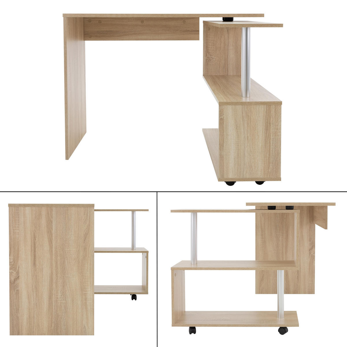 SCHREIBTISCH - Braun, Holzwerkstoff (150/88/75cm) - ML-DESIGN