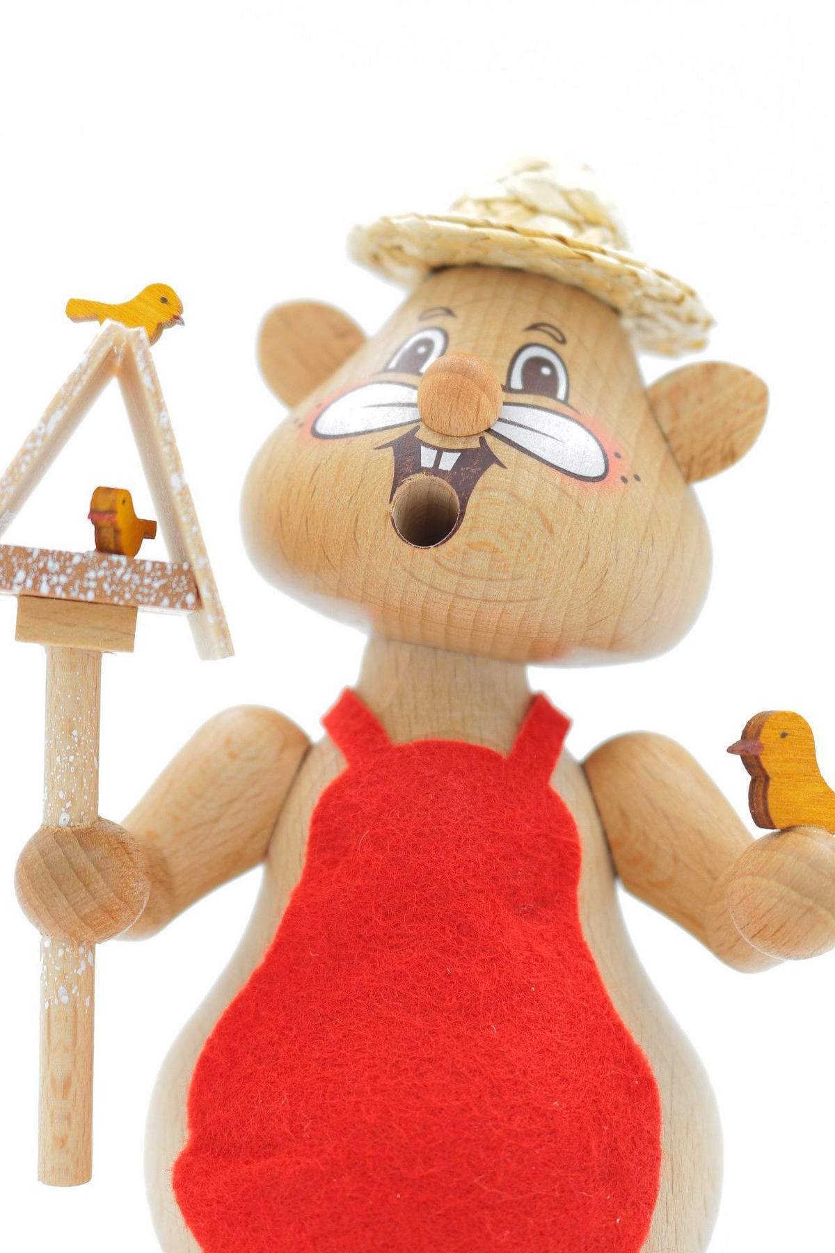 RAUCHFIGUR Hamster Vogelmädchen 13 cm - Multicolor, Holz (8/13/0.1cm)