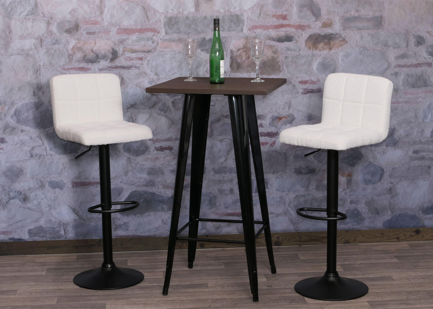 BARHOCKER Cremeweiß 2er-Set - Weiß, Textil (38/107/41cm) - MCW