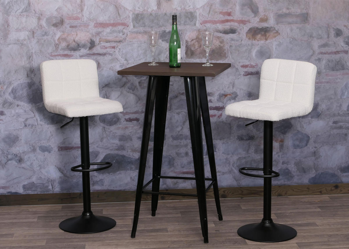 BARHOCKER Cremeweiß 2er-Set - Weiß, Textil (38/107/41cm) - MCW