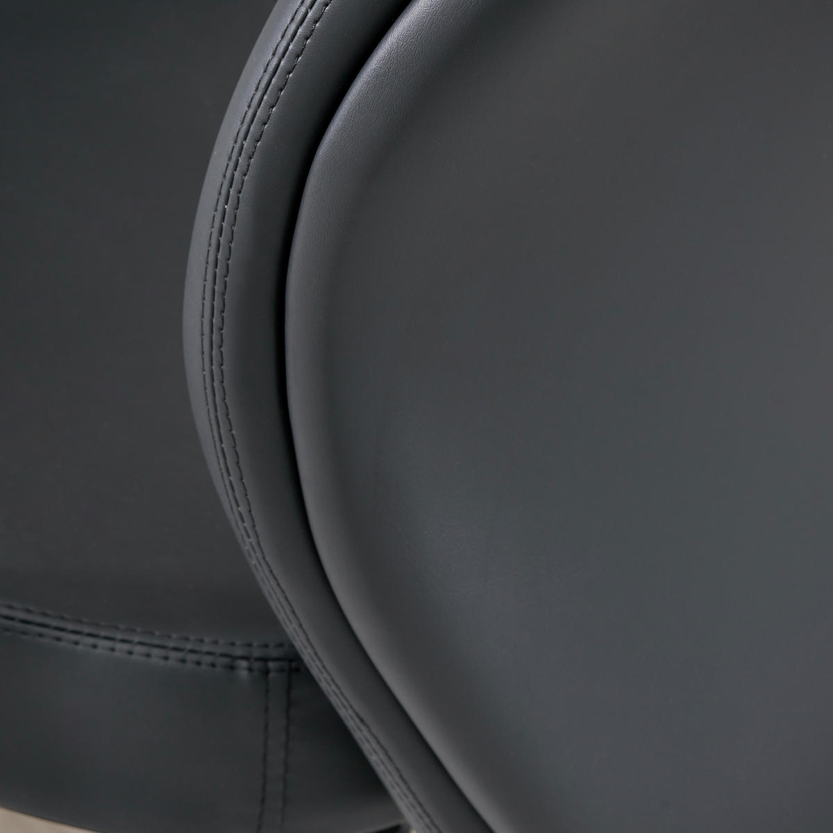 BÜROSTUHL Kunstleder bis 120 kg mit Wippmechanik, Armlehnen und hoher Rückenlehne, Schwarz 74x74x125 cm - Silberfarben/Schwarz, Textil/Metall (74/125/74cm) - KADIMA DESIGN