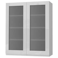 HÄNGESCHRANK Florence W4S/80 Grau / RAL 9003 signalweiß HG 80 / 32,5 / 96cm - Weiß Hochglanz/Grau, Holz/Holzwerkstoff (80/96/32.5cm) - Feldmann-Wohnen