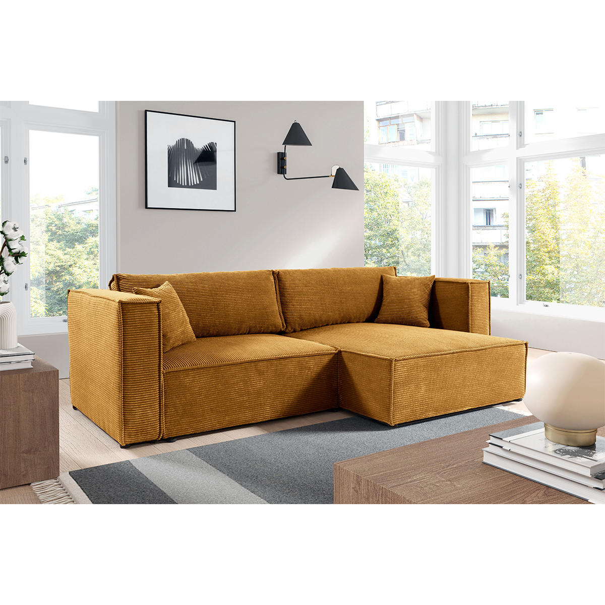 SOFA Jimmy 3 Sitzplätze Gelb - Gelb, Holz (245/77/148cm) - Petits-meubles