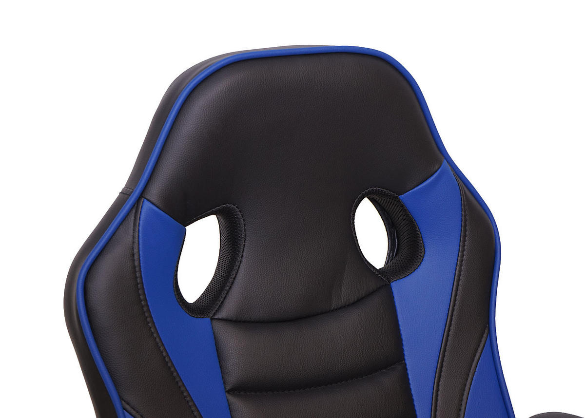 BÜROSTUHL Schwarz, Blau - Blau/Schwarz, Textil (63/119/64cm) - MCW