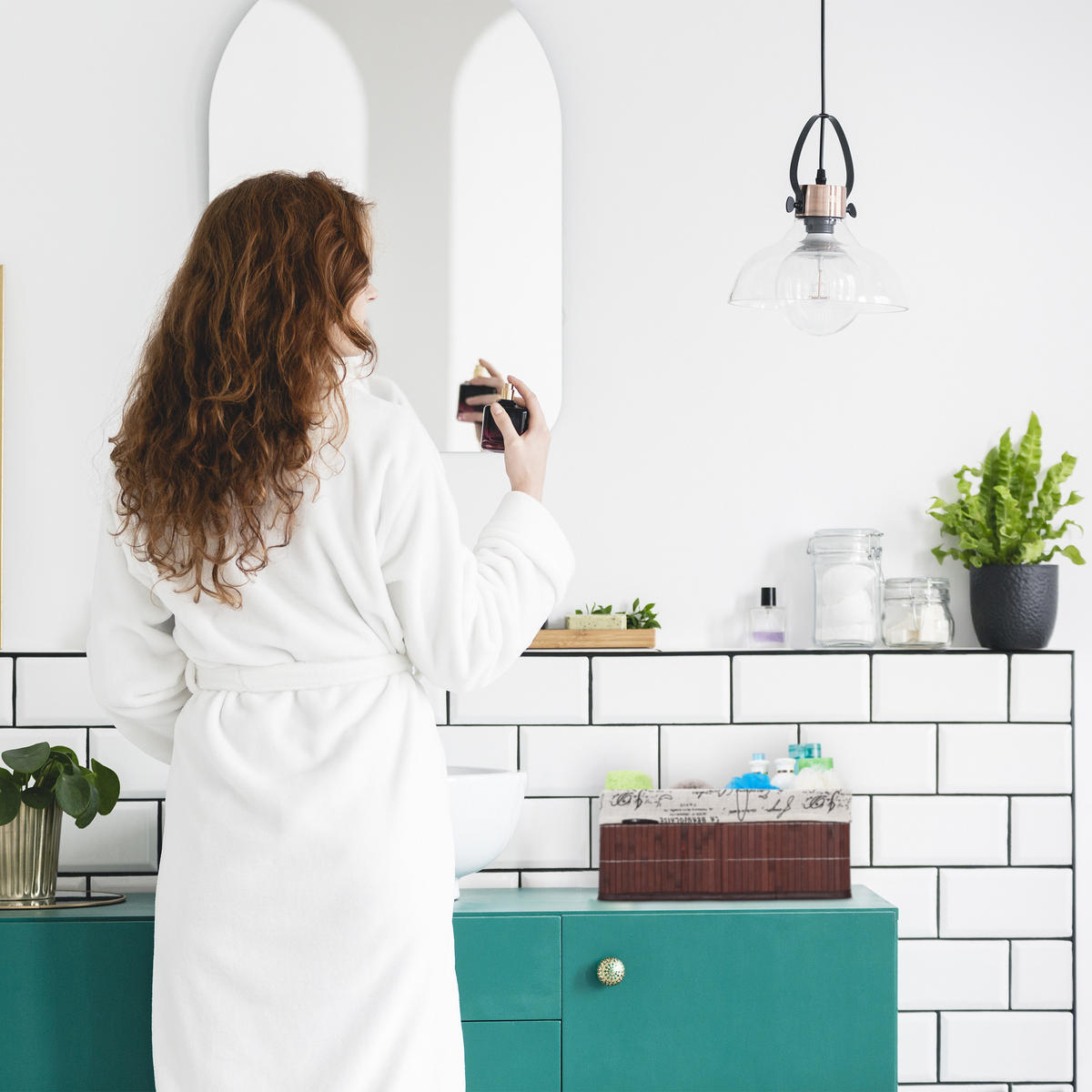 AUFBEWAHRUNGSKORB - Multicolor, Holz/Textil (38/16.5/28.5cm) - Relaxdays