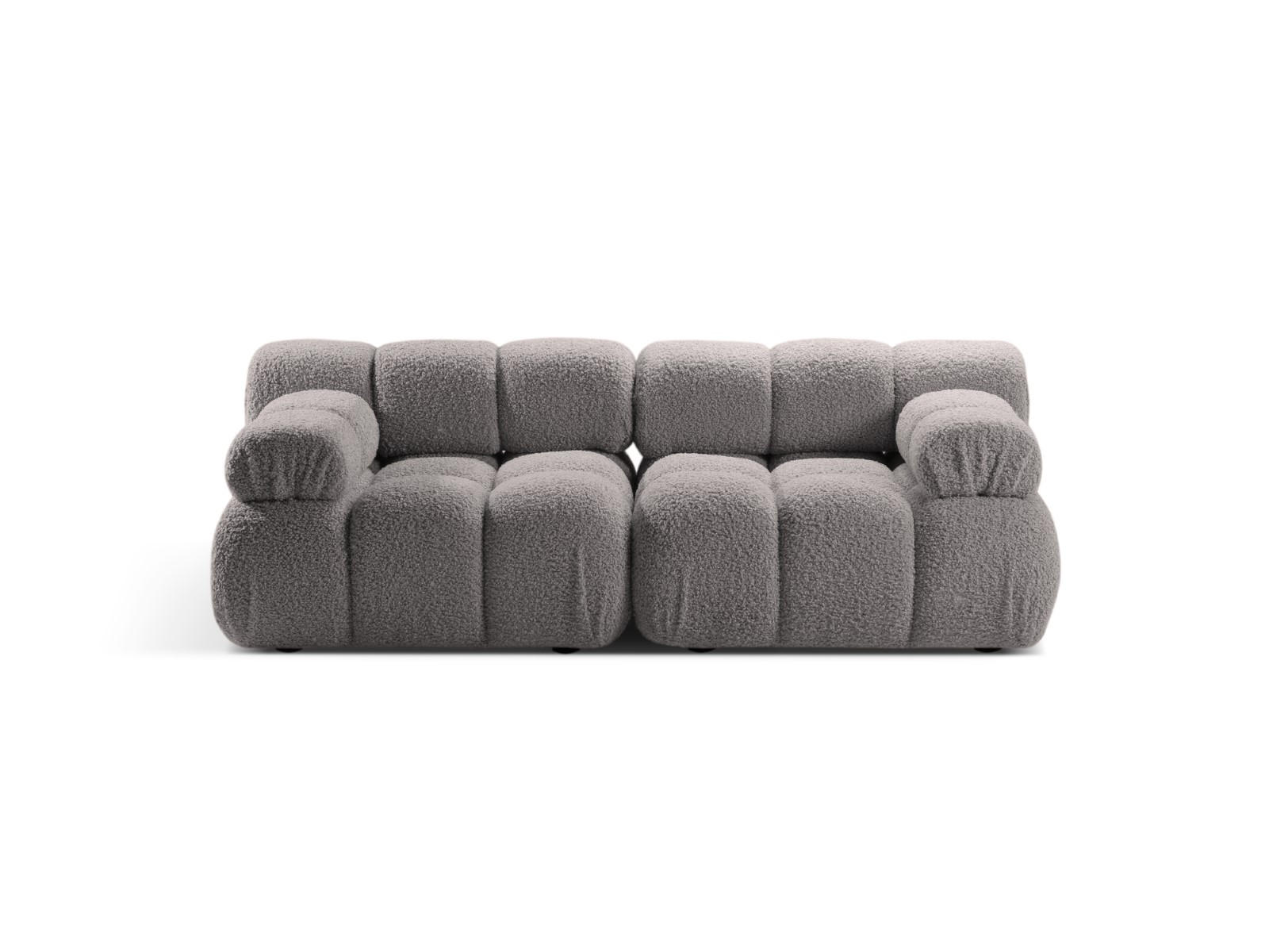 SOFA modular Bellis aus Boucle hellgrau 2 Sitzplätze - Hellgrau, Textil (94/70/188cm) - Micadoni