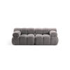 SOFA modular Bellis aus Boucle hellgrau 2 Sitzplätze - Hellgrau, Textil (94/70/188cm) - Micadoni