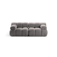 SOFA modular Bellis aus Boucle hellgrau 2 Sitzplätze - Hellgrau, Textil (94/70/188cm) - Micadoni
