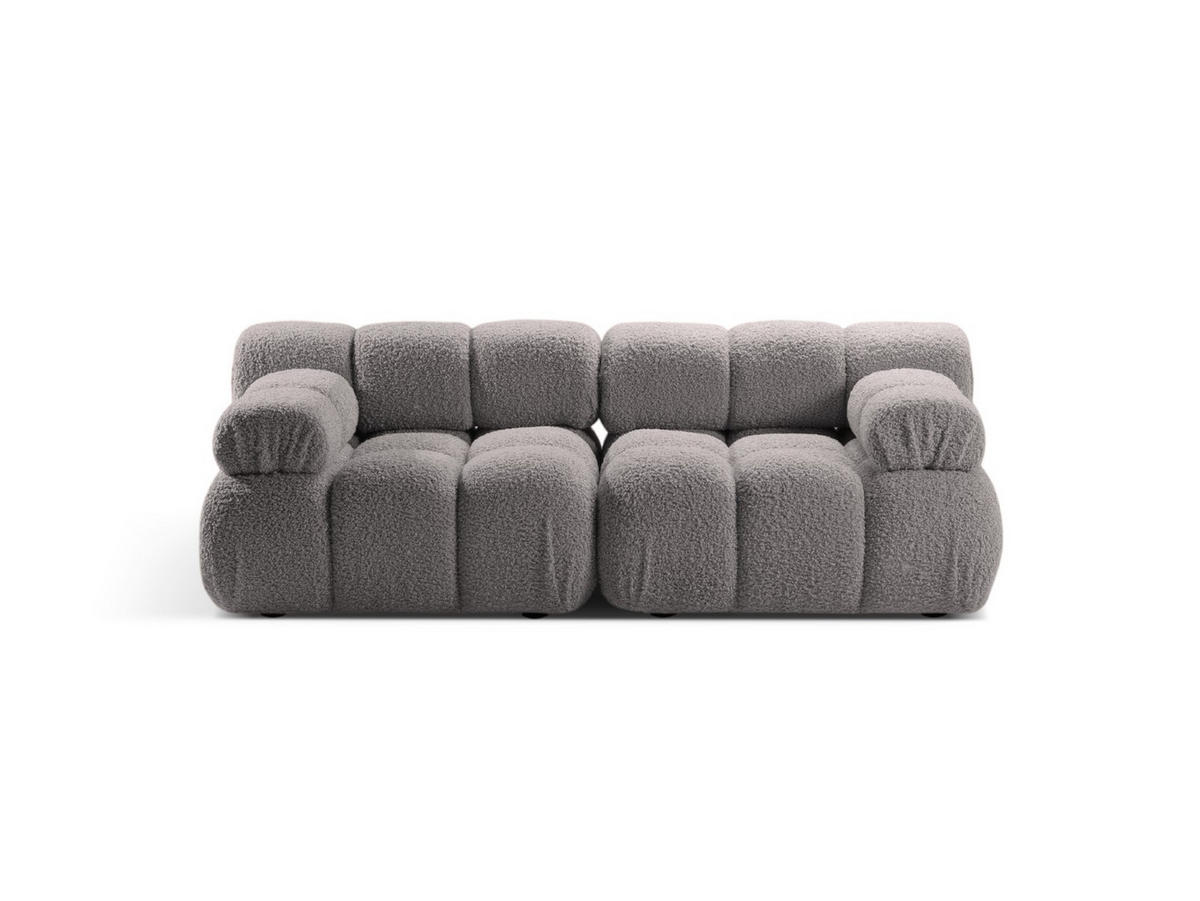 SOFA modular Bellis aus Boucle hellgrau 2 Sitzplätze - Hellgrau, Textil (94/70/188cm) - Micadoni