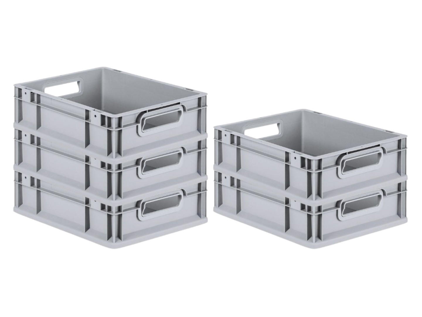 EUROBOX 5x Nextgen Economy Griffe Offen 12x30x40cm 11 Liter - Grau, Kunststoff (30/12/40cm) - PROREGAL