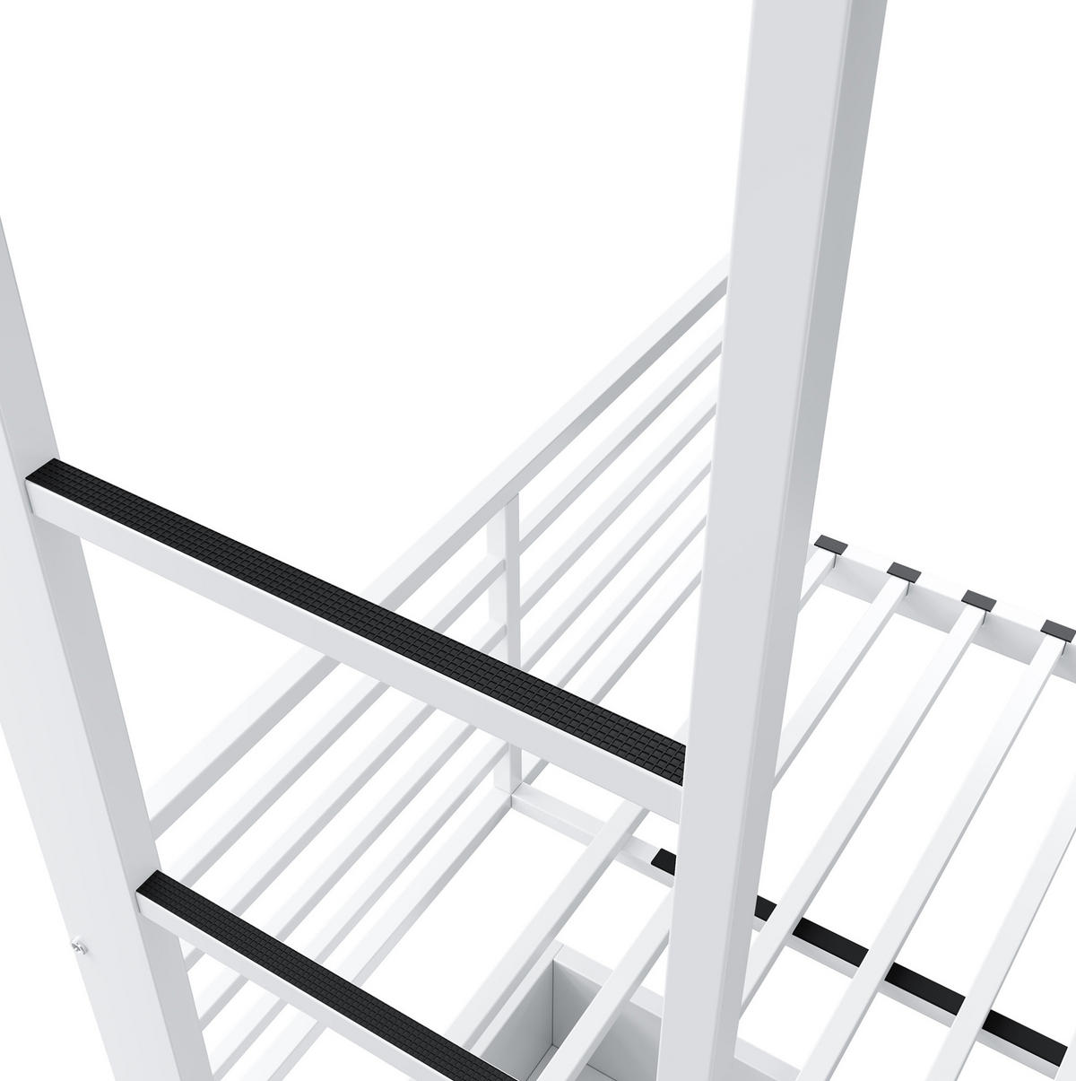 ETAGENBETT 90x200 cm mit Stauraumschubladen, bis 250 kg pro Liegefläche - Schwarz, Holzwerkstoff (90/200cm) - IVMEU