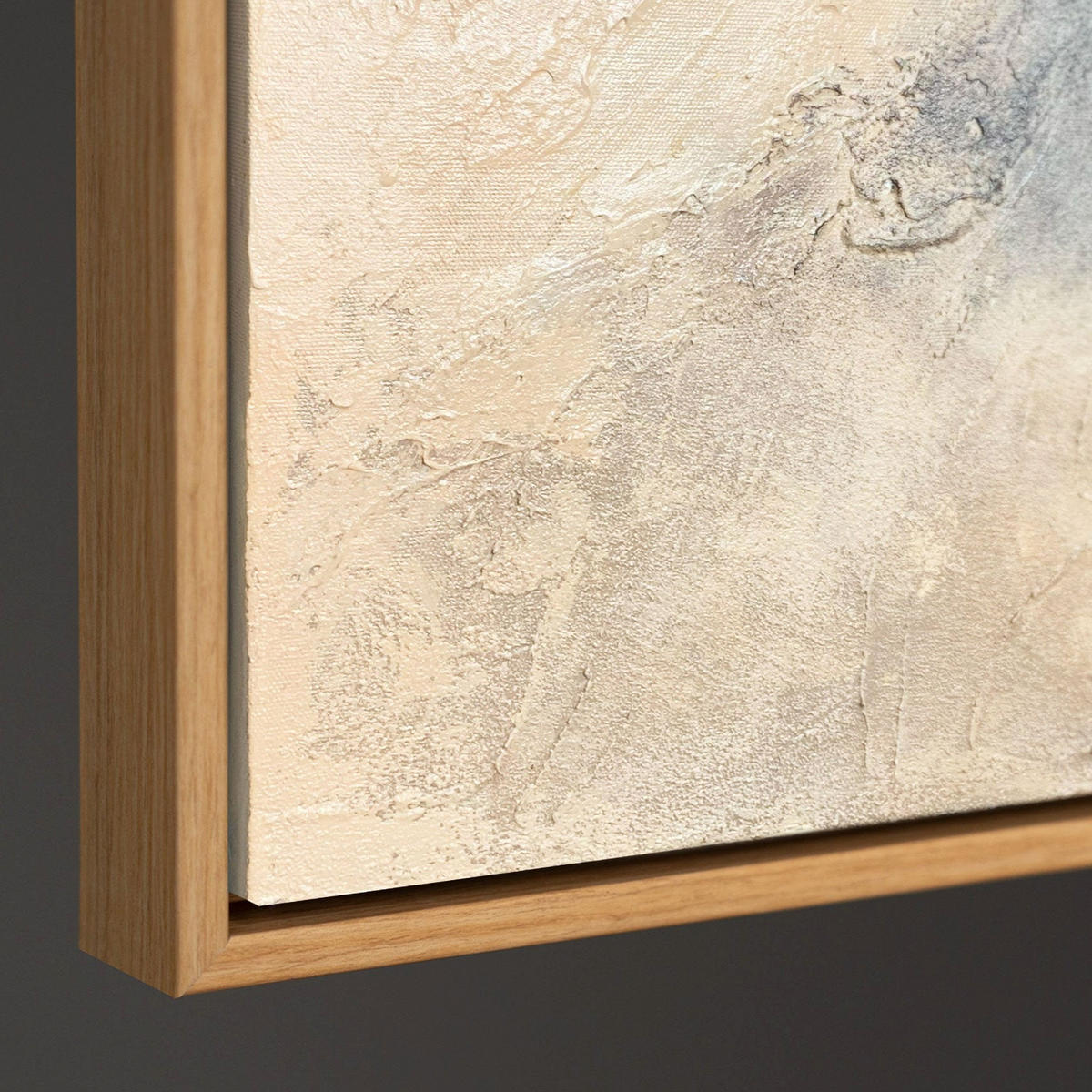 GEMÄLDE Himmelsglühen Schattenfugenrahmen Eichefarben 120x80 cm - Eichefarben, Holz (120/80cm) - YS-art gallery