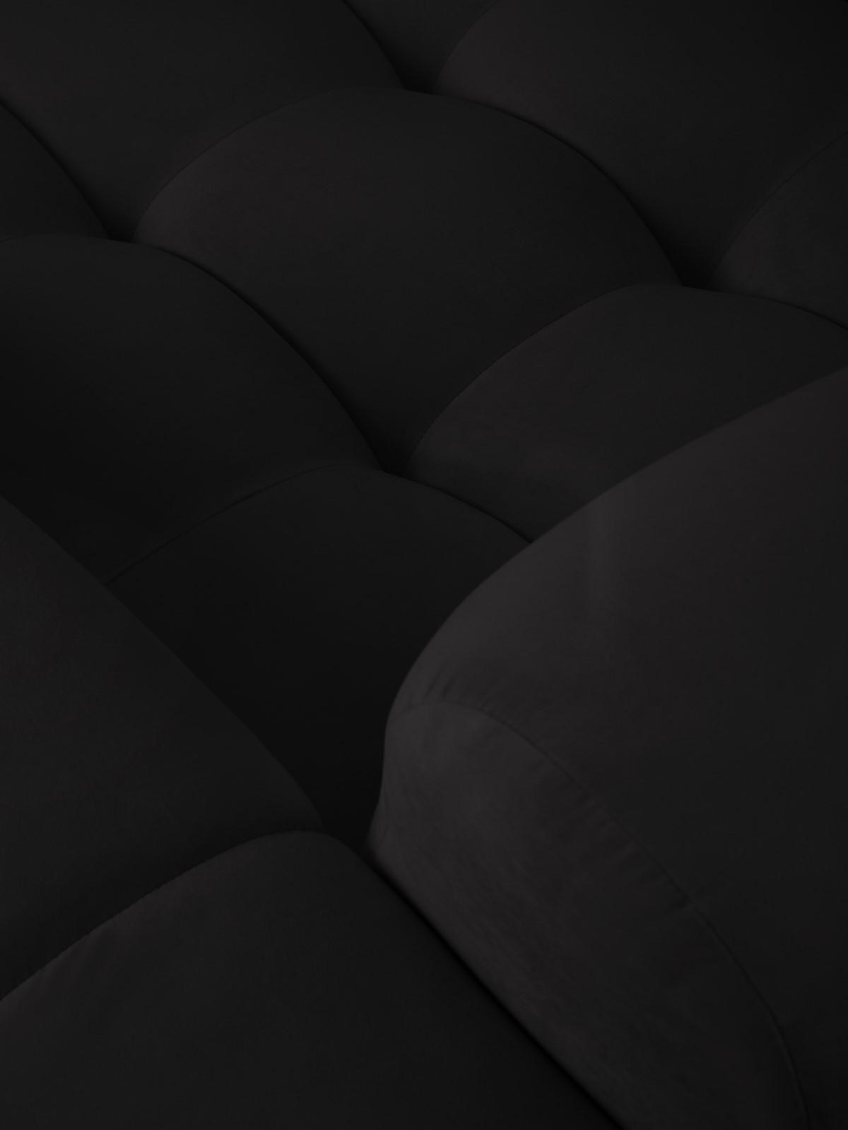 ECKSOFA rechts Kendal aus Samt schwarz 4 Sitzplätze - Schwarz, Textil (173/256cm) - Micadoni