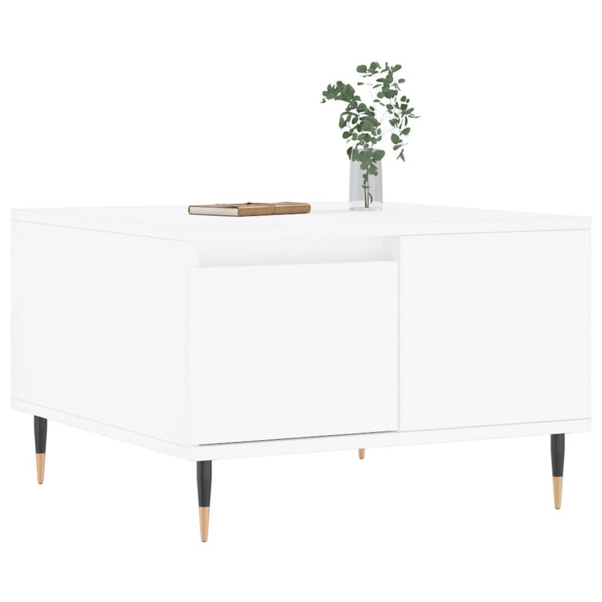 COUCHTISCH Weiß 55x55x36,5 cm Holzwerkstoff - Weiß, Holzwerkstoff (55/55/36.5cm) - furnicato